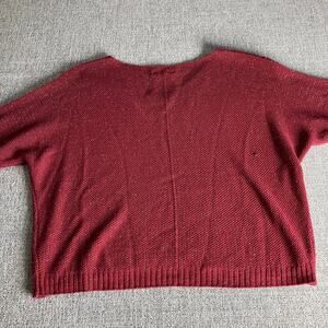 CHERISHH Women's Coral Sparkle Sweater Top ~ Crop Made in Italy ~ EUC